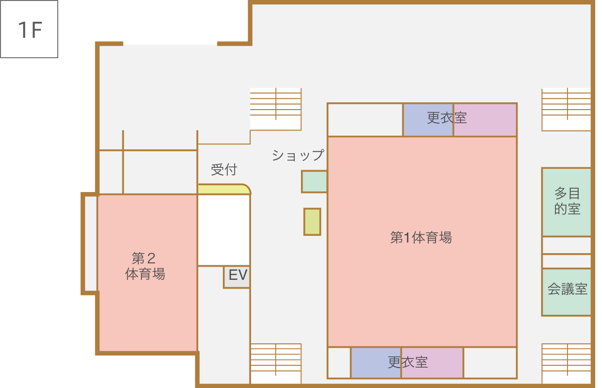 1Fのフロアマップ