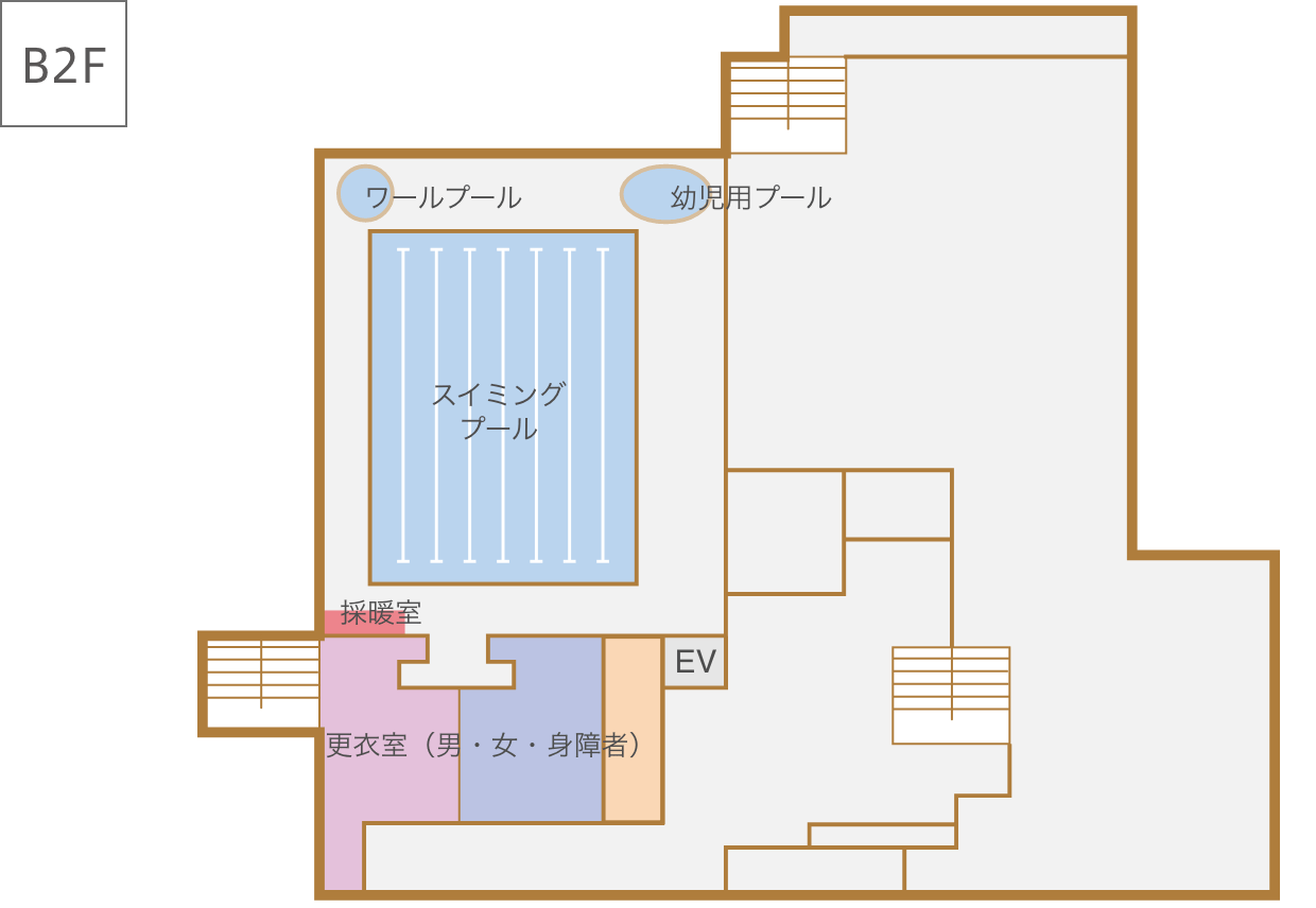 B2Fのフロアマップ
